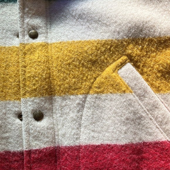 Woolrich Hudson Bay blanket wool coat size medium excellent condition - Picture 4 of 5